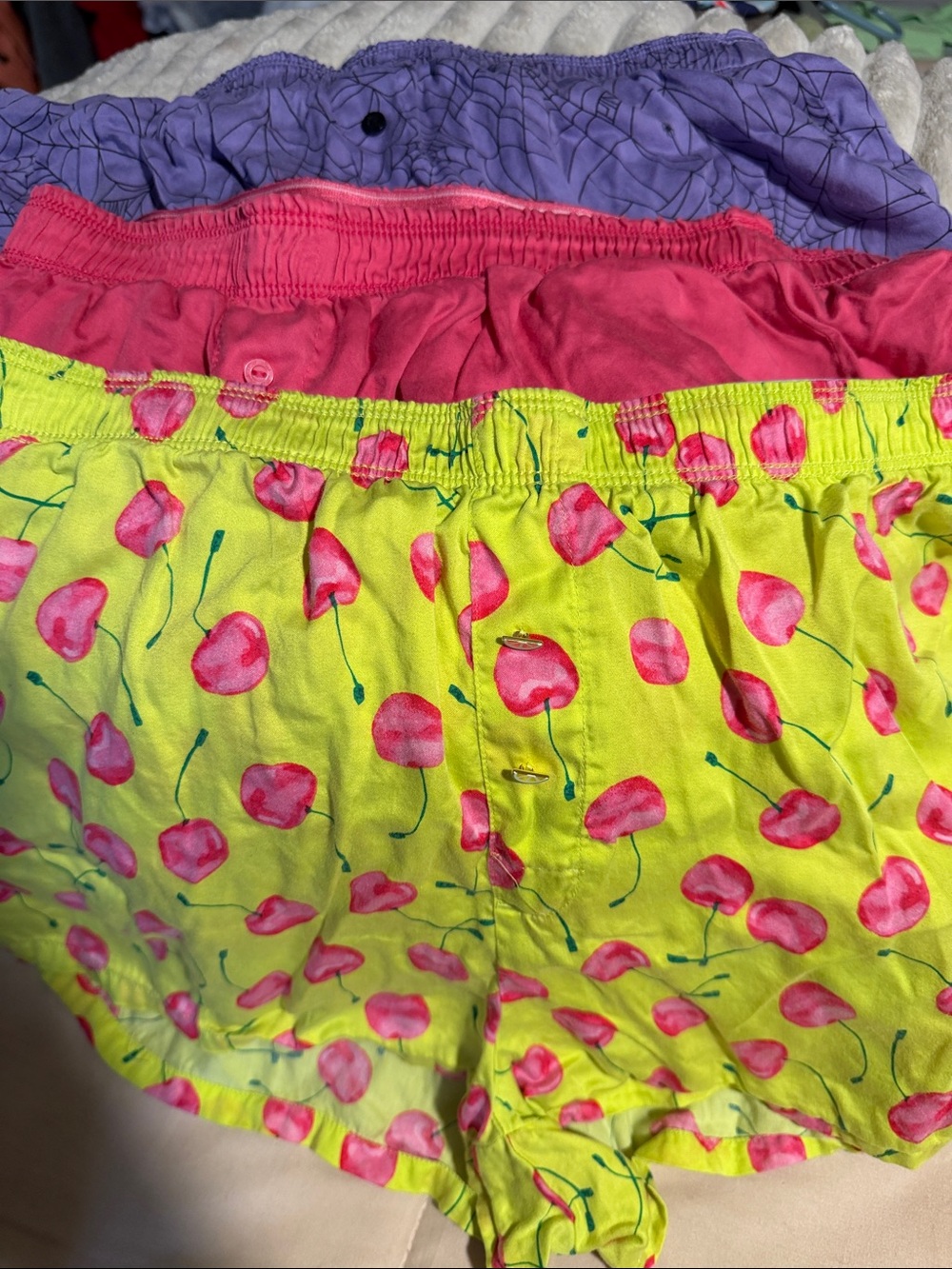 3 Victoria’s secret size small boxer silk comfy pajama shorts!